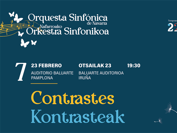 Contrastes/Kontrasteak, nuevo doble concierto de la Orquesta Sinfónica de Navarra