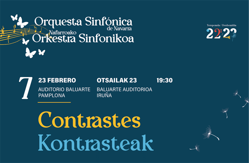 Contrastes/Kontrasteak, nuevo doble concierto de la Orquesta Sinfónica de Navarra