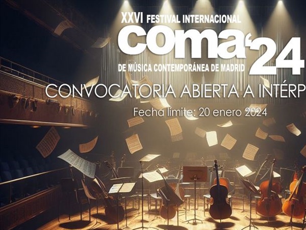 AMCC abre convocatoria pública a intérpretes para participar en el Festival COMA’24