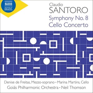 SANTORO: Concierto para violonchelo; Sinfonía n. 8; Três Abstrações; One Minute Play; Interações Assintóticas.