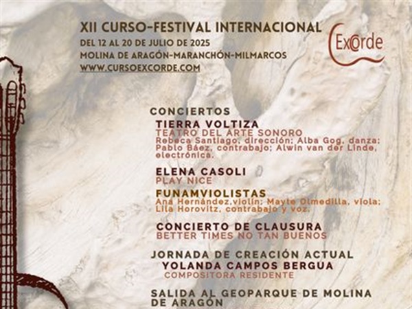 XII Curso Festival Internacional de guitarra EX CORDE, del 12 al 20 de julio