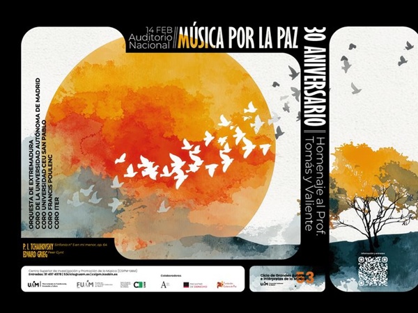30 aniversario de Música por la Paz, concierto de la UAM en homenaje al profesor Tomás y Valiente