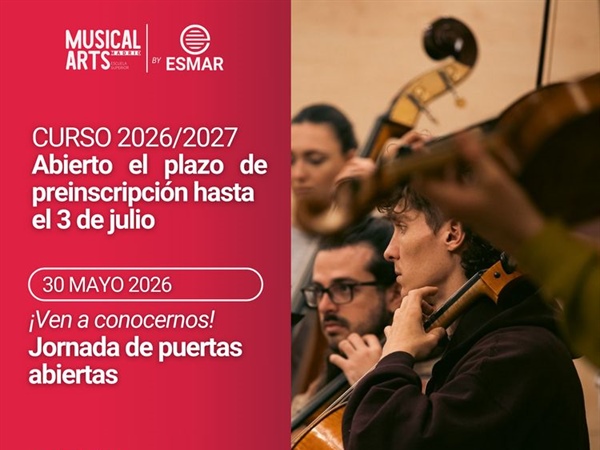 Musical Arts by Esmar abre su periodo de preinscripción en Madrid con jornada de puertas abiertas el 30 de mayo