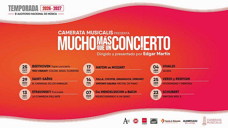 Camerata Musicalis tenderá un puente entre épocas en su nueva temporada 2026/27