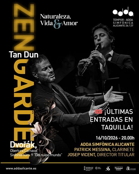 ADDA Simfònica Alicante estrena en España el nuevo Concierto para clarinete de Tan Dun