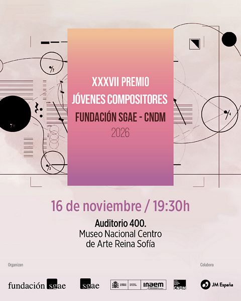 Fundación SGAE y el CNDM anuncian los finalistas al 37 Premio Jóvenes Compositores 2026