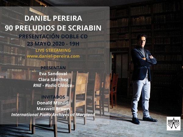 El pianista Daniel Pereira publica la integral de los Preludios de Scriabin en Odradek