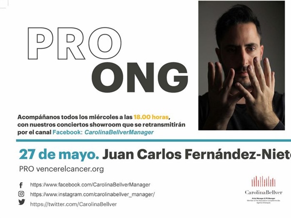 El pianista Juan Carlos Fernández-Nieto actúa en el Festival Online PRO ONG CONCERTS