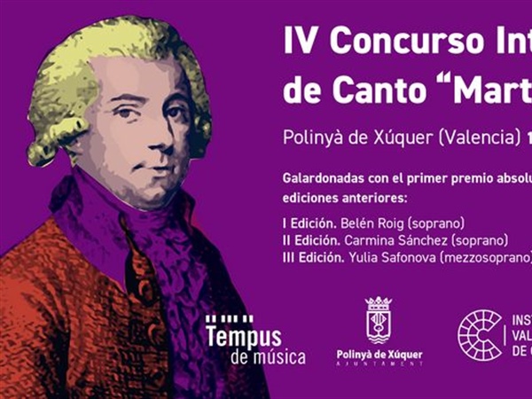 IV Concurso Internacional de Canto “Martín y Soler” de Polinyà de Xúquer (Valencia)