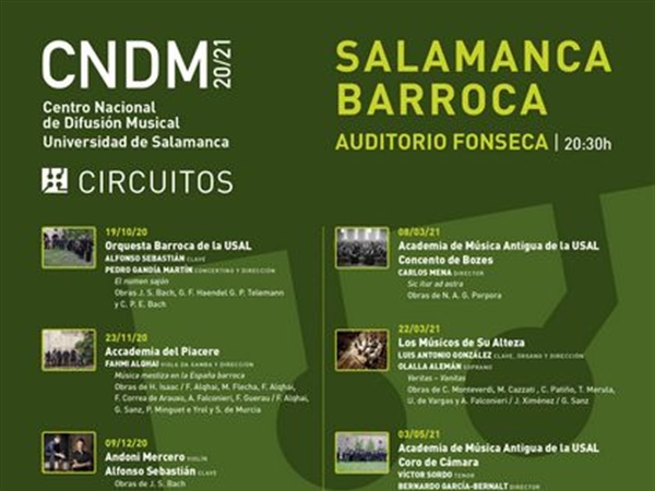 El CNDM y la Universidad de Salamanca presentan la octava edición de ‘Salamanca Barroca'