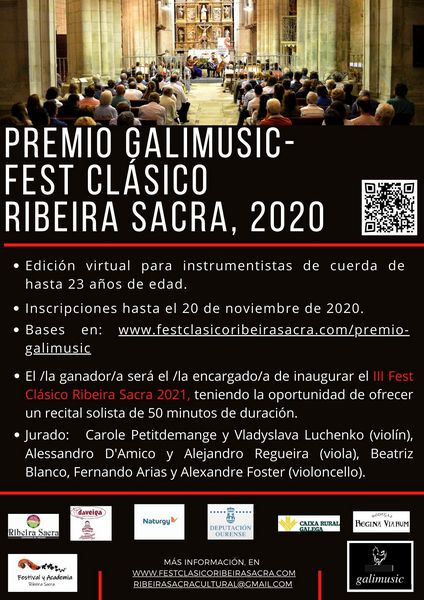 Premio Galimusic-Fest Clásico Ribeira Sacra, 2020. Edición virtual
