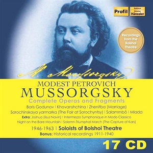 MUSSORGSKY: Óperas completas y extractos.