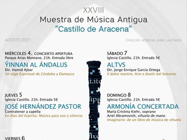 XXVIII Muestra de Música Antigua "Castillo de Aracena" 2021