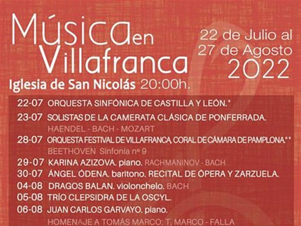Se presenta la edición más ambiciosa del Festival Música en Villafranca