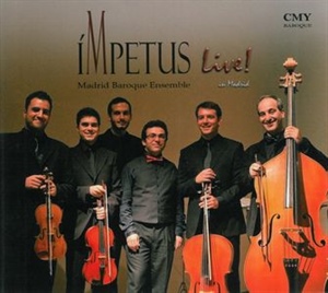 ÍMPETUS LIVE. Obras de BACH, BOCCHERINI, HAENDEL, PACHELBEL y VIVALDI. 