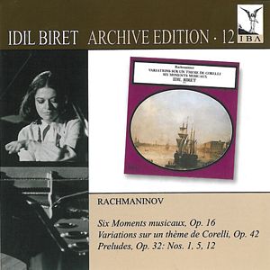 RACHMANINOV: 6 Momentos musicales op. 16. Variaciones sobre un tema de Corelli, op. 42. Preludios op. 32/1, 5 y 12. 